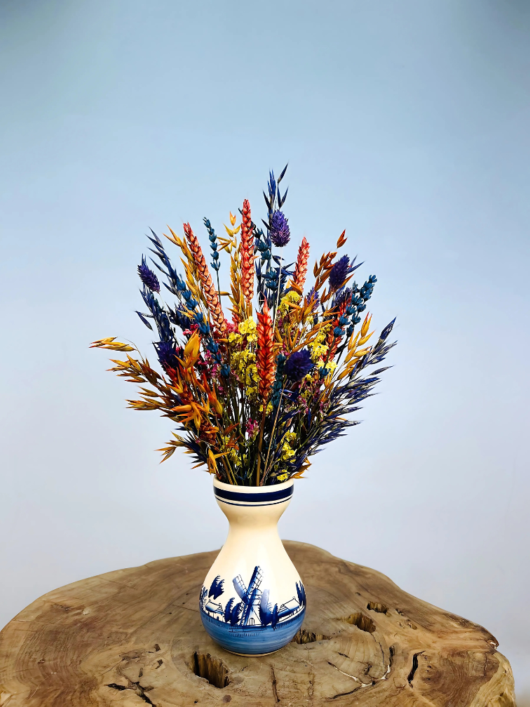 Ramo de flores secas "Dutch Pride" - incl. jarrón | 40cm