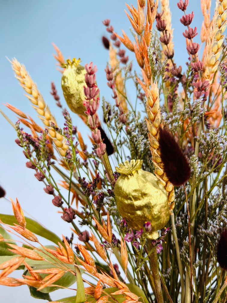 Bouquet of dried flowers "Colours of the Wind" - incl. brown vase | 50cm