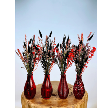 Bouquet di fiori secchi "Red Elegance" | 35 cm