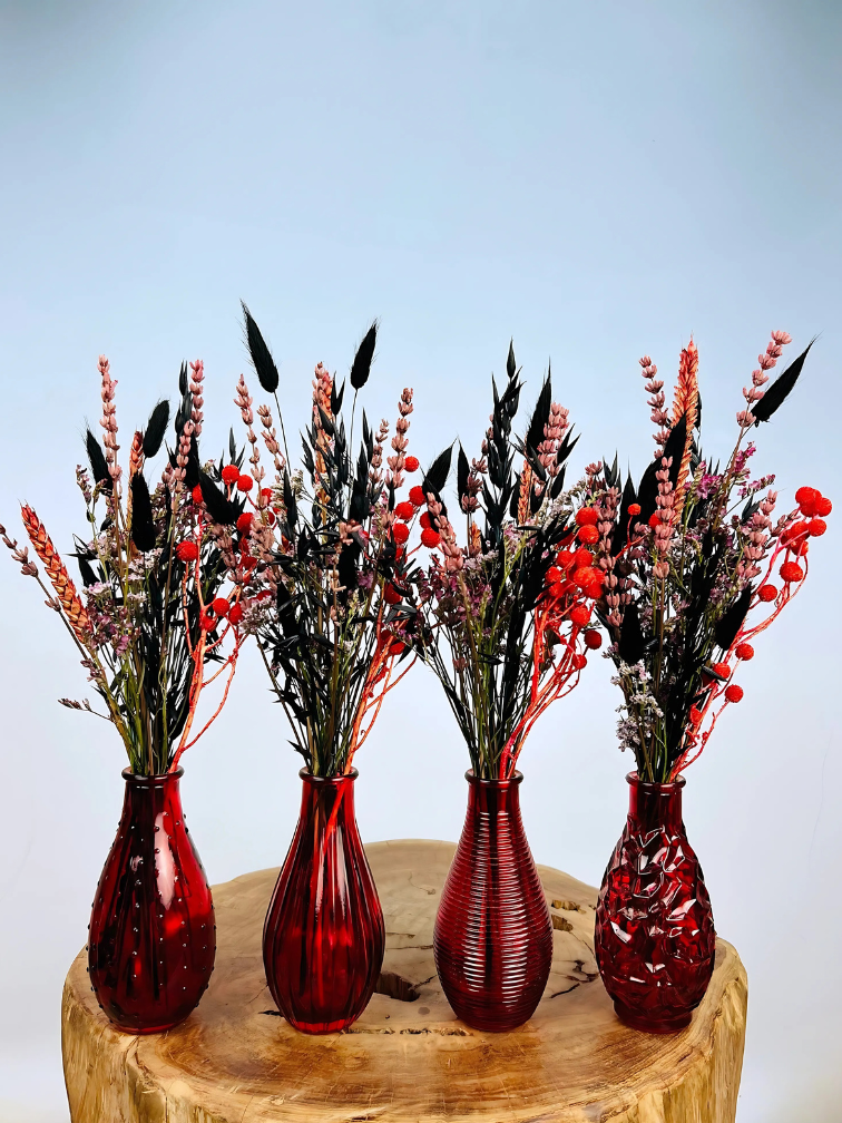 Bouquet di fiori secchi "Red Elegance" | 35 cm