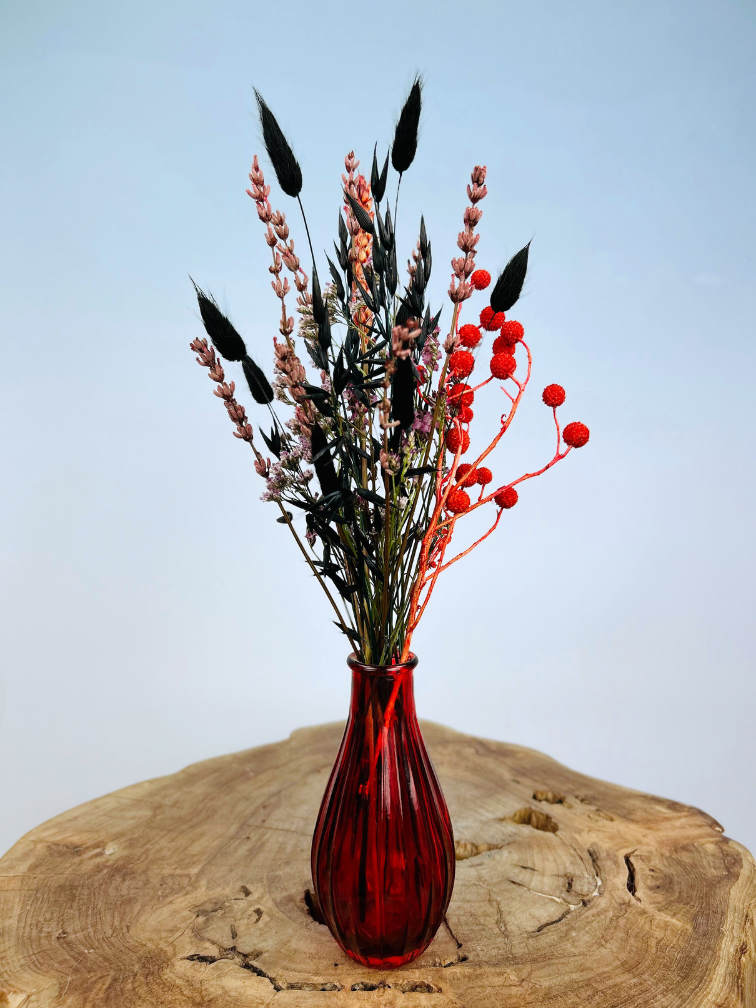 Bouquet di fiori secchi "Red Elegance" | 35 cm
