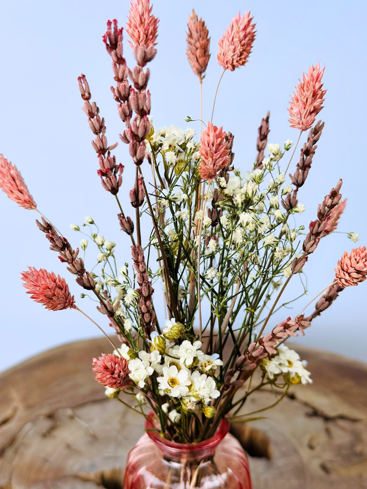 Bouquets secs "Pink Party" incl. vase | 25cm