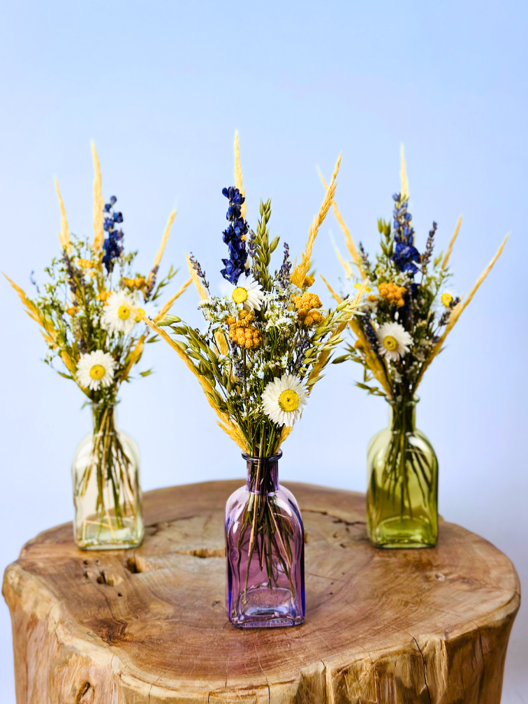 Bouquet di fiori secchi 'Vicky's flowers' - vaso incluso