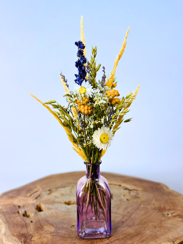 Bouquet de fleurs sèches 'Vicky's flowers' - vase inclus