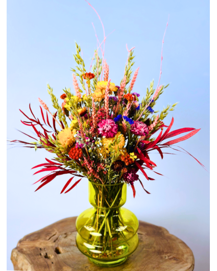 Bouquet de fleurs séchées "Champ de fleurs coloré" | 55 cm