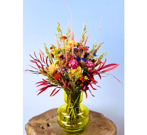 Bouquet de fleurs séchées "Champ de fleurs coloré" | 55 cm