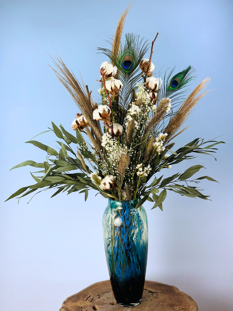 Bouquet de fleurs séchées "Mountain Whispers" - 85 cm