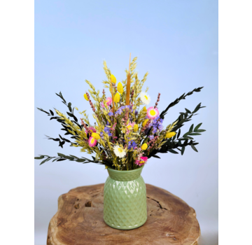 Suchy bukiet "The Happiness Bouquet" - w tym wazon | 35cm