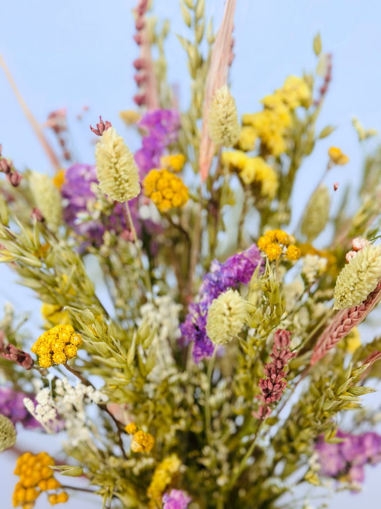 Dried flower bouquet "Spring feeling" | 40cm - incl. vase