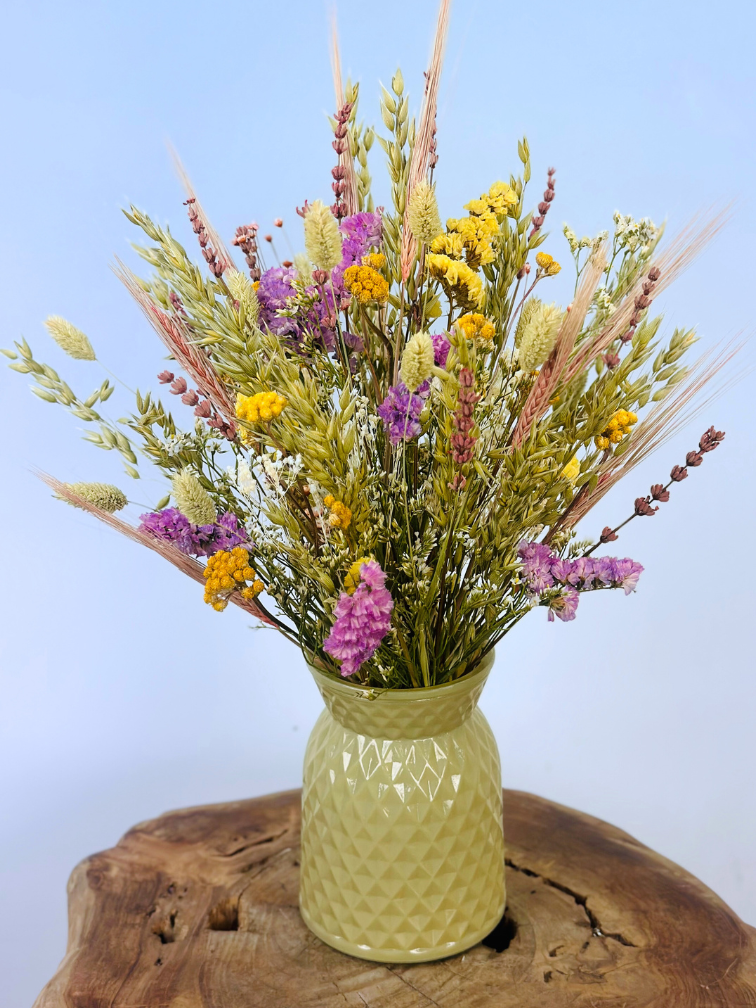 Bouquet de fleurs séchées "Spring feeling" | 40cm - vase inclus
