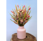 Bouquet di fiori secchi "Natural Pink small" con vaso incluso | 45 cm