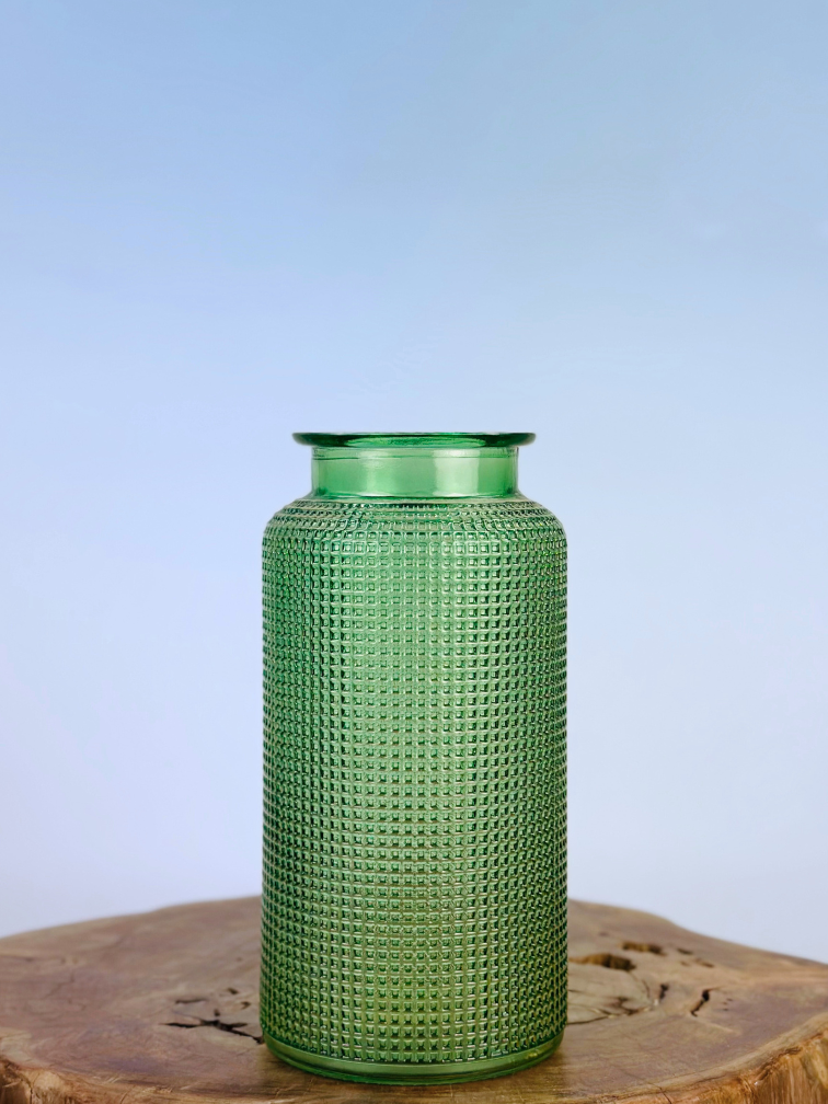 Vase avec structure "verte" | ø13xH26cm