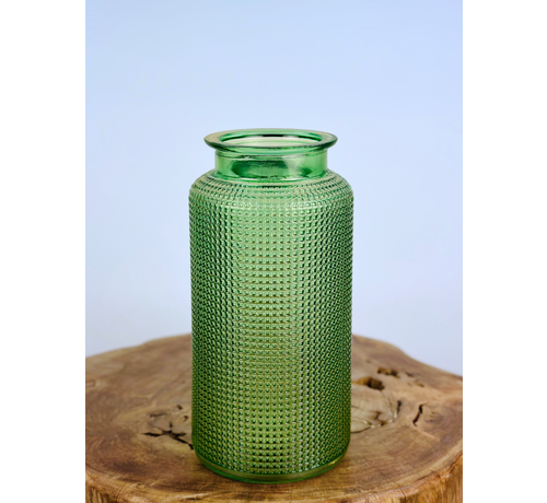 Vase mit Struktur "grün" | ø13xH26cm