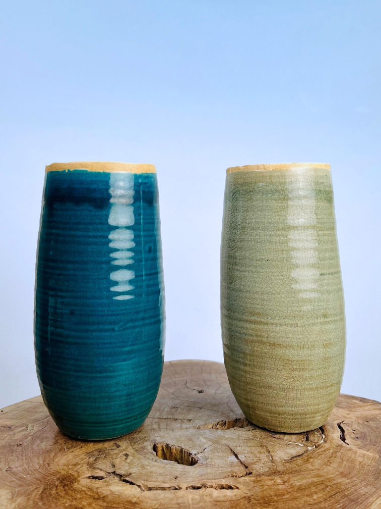 Ter Steege vaso di fiori Iris "Mint" | 26x12cm