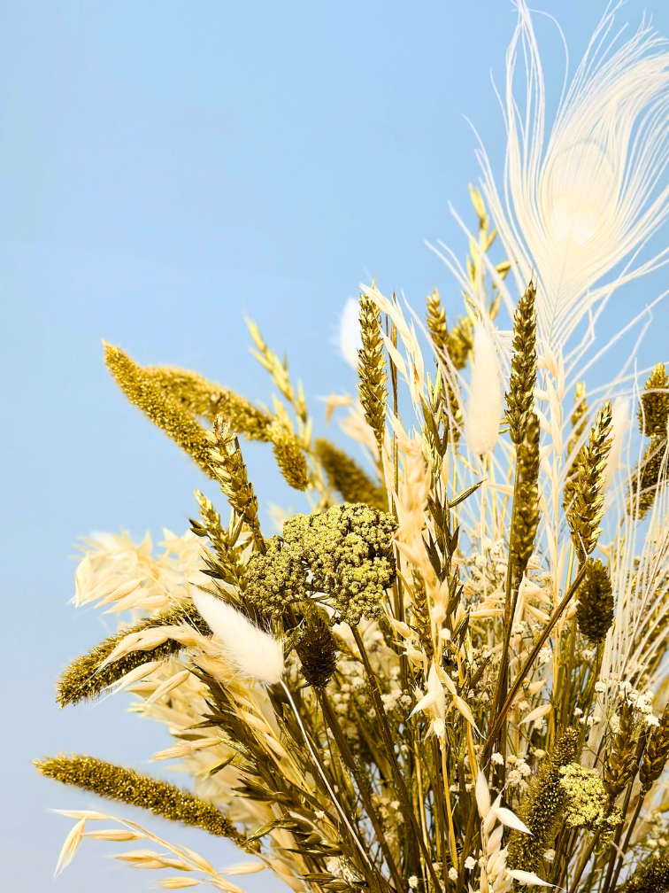 Ramo de flores secas "Oro de lujo" (Grande) | 60cm