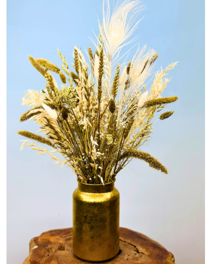 Ramo de flores secas "Oro de lujo" (Grande) | 60cm
