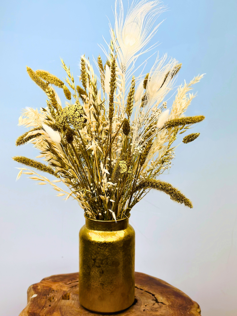 Ramo de flores secas "Oro de lujo" (Grande) | 60cm