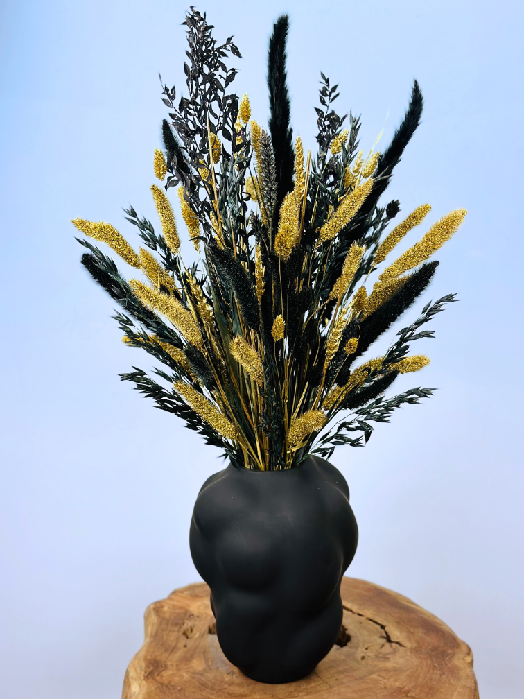 Bouquet de fleurs séchées "Golden Ely" (Grand) | 70cm
