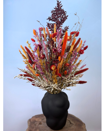 Trockenblumenstrauß "Warmer Sonnenuntergang" (Groß) | 65cm
