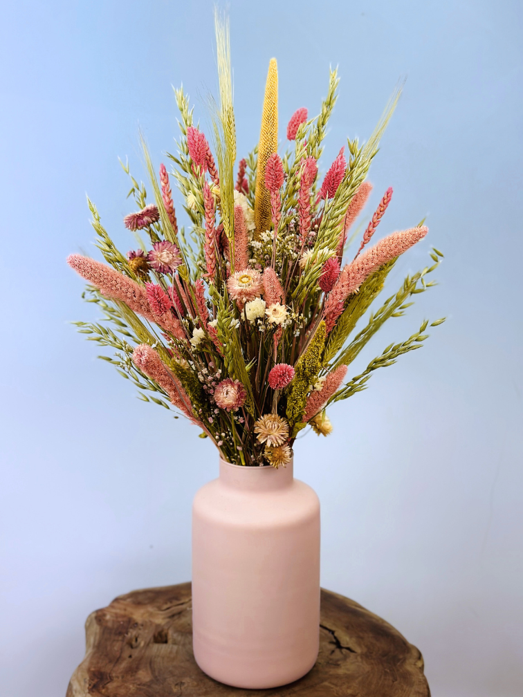 Bouquet de fleurs séchées "Rose Naturel" | 55cm