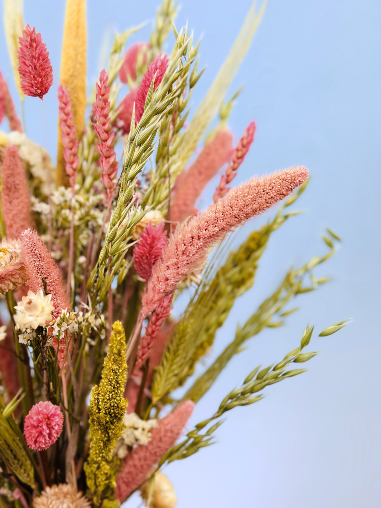 Bouquet di fiori secchi "Rosa Naturale" | 55cm