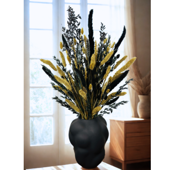 Bouquet de fleurs séchées "Golden Ely" (Grand) | 70cm