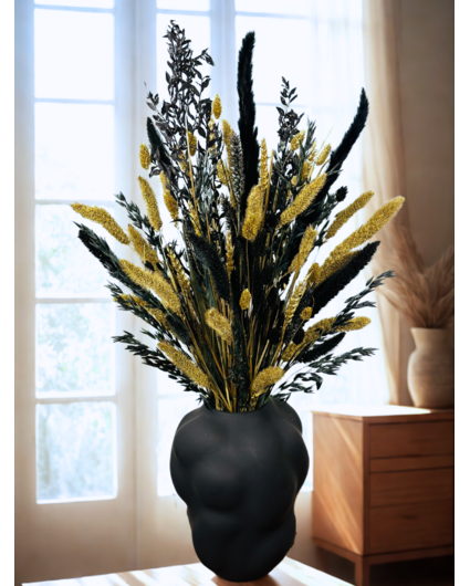Bouquet de fleurs séchées "Golden Ely" (Grand) | 70cm