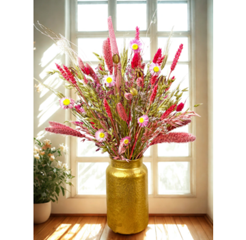 Bouquet de fleurs séchées "Golden Pink" | 50cm