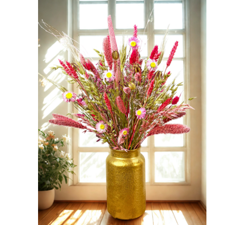 Bouquet de fleurs séchées "Golden Pink" | 50cm