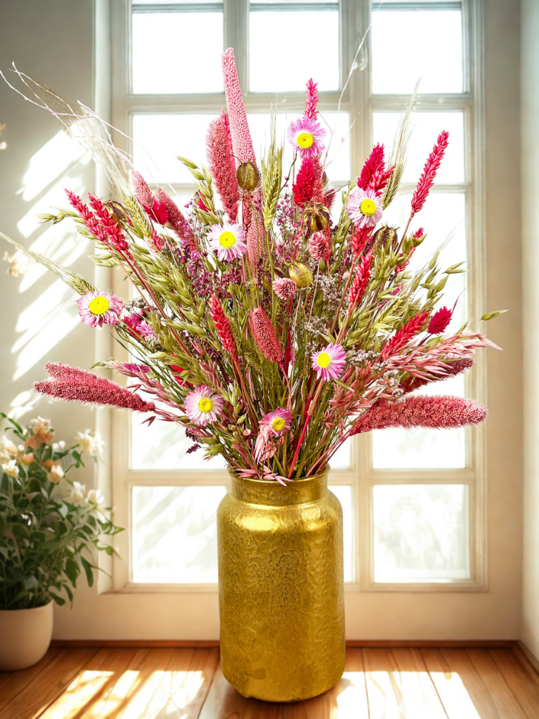 Bouquet de fleurs séchées "Golden Pink" | 50cm