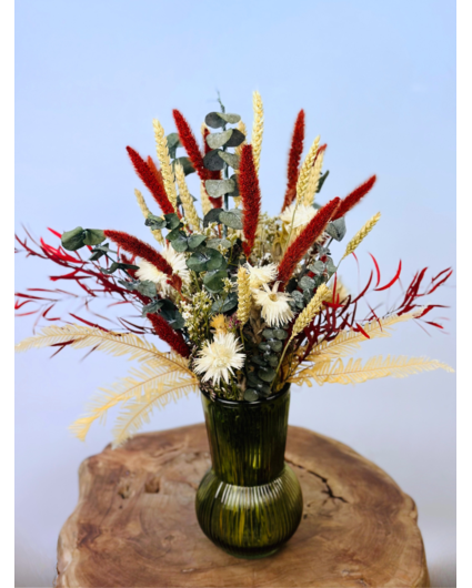 Dried flower bouquet "Sweet Red" | 50 cm