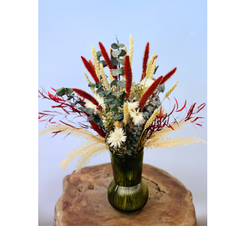 Bouquet di fiori secchi "Sweet Red" | 50 cm