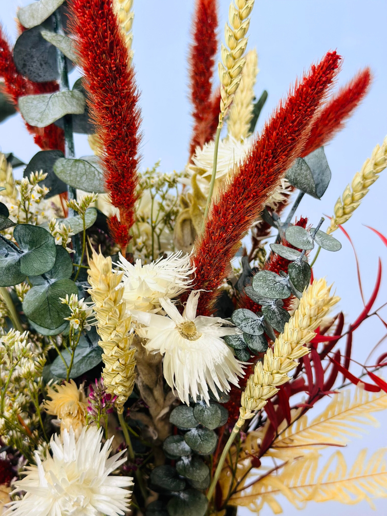 Bouquet de fleurs séchées "Sweet Red" | 50 cm