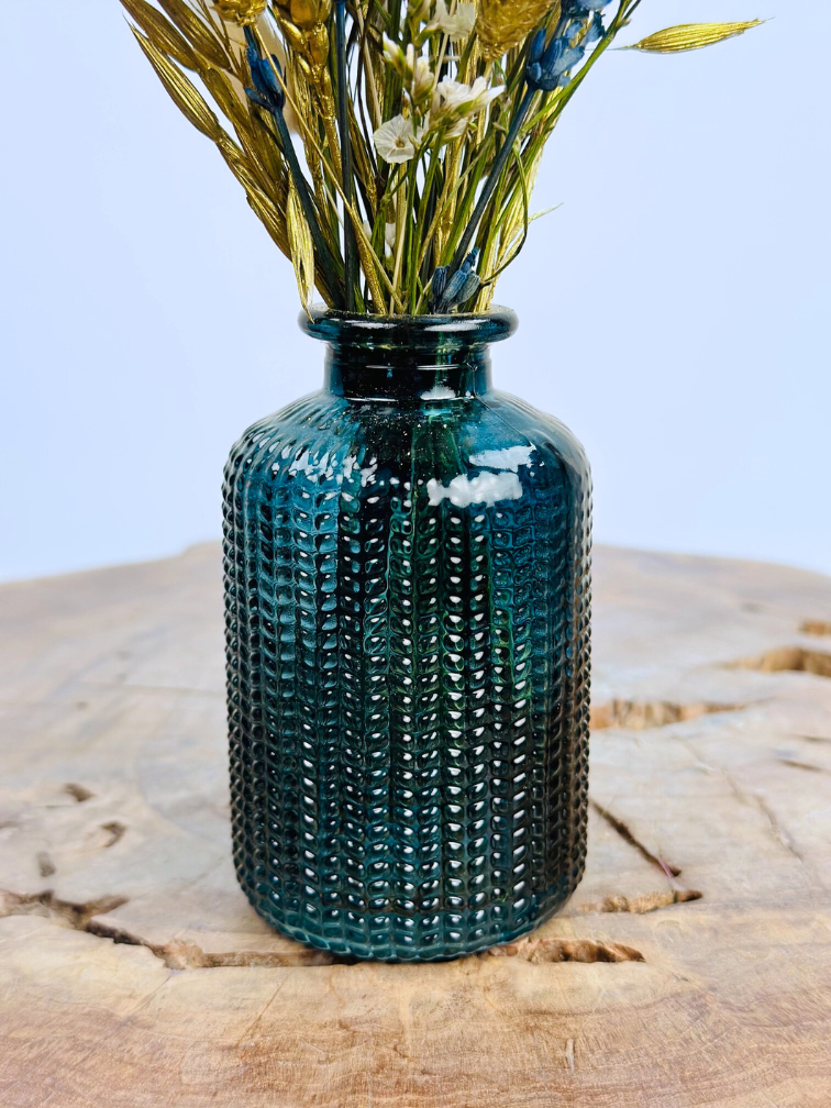 Trockenblumenstrauß "Royal Blue" mini inkl. Vase