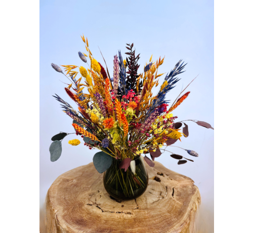 Trockenblumenstrauß "Farbbombe" - Mini | 35cm