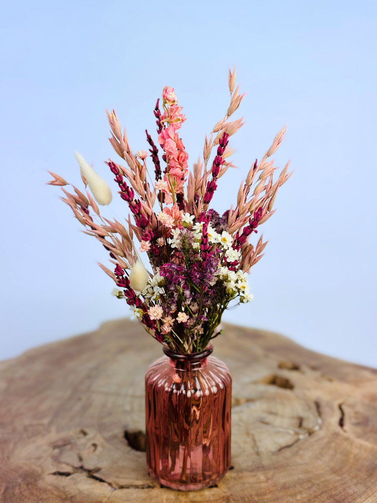 Mini-Bouquet "Dani's Wish" in bunten Vasen