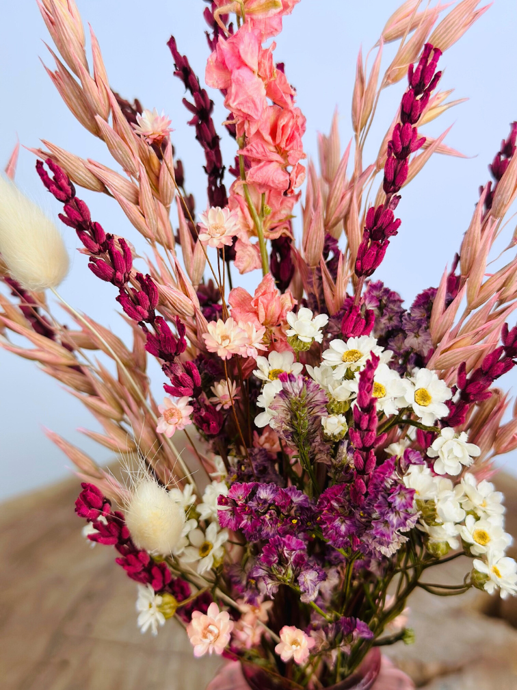 Mini-Bouquet "Dani's Wish" in bunten Vasen