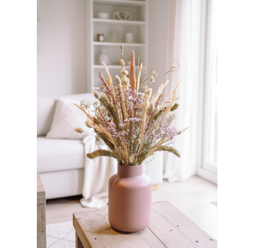 Trockener Blumenstrauß "Specially Yours" - rosa Vase | 55cm