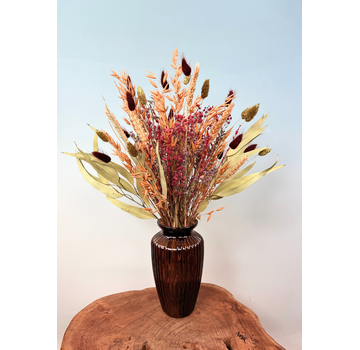 Bouquet of dried flowers "Colours of the Wind" - incl. brown vase | 50cm