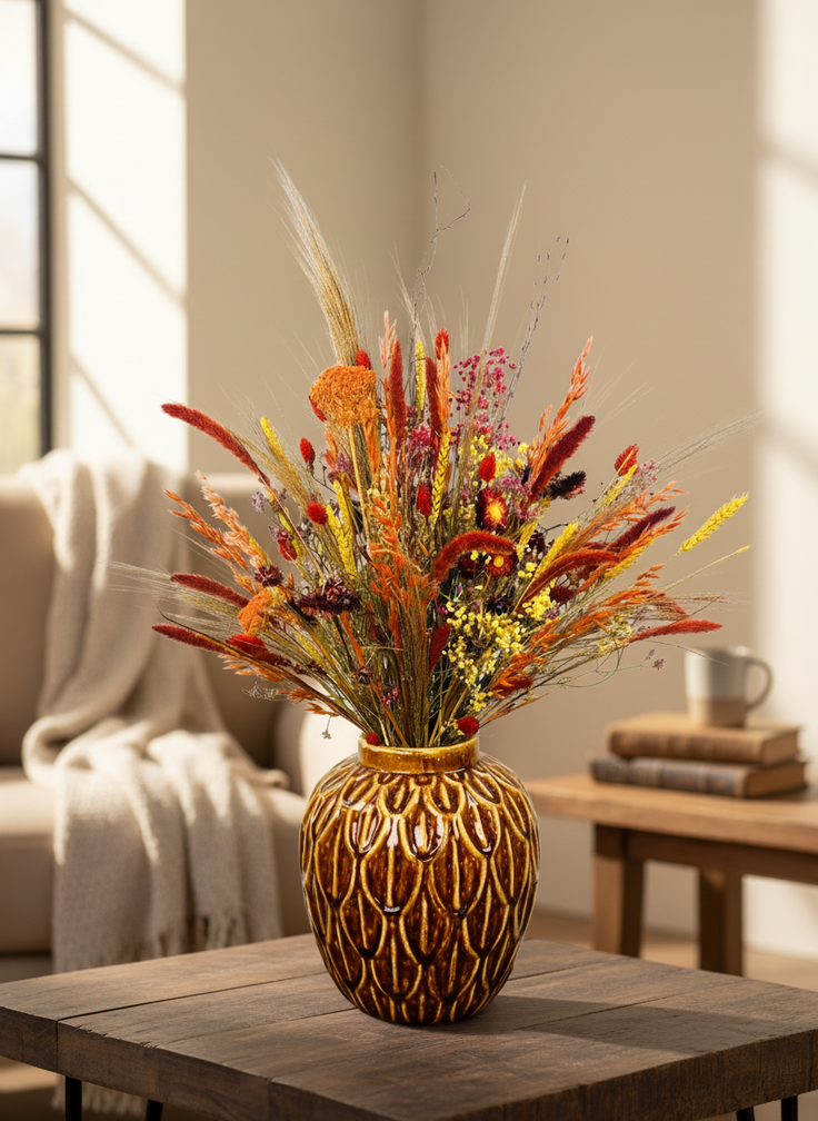 Ramo de flores secas "Alegre otoño" | 85cm