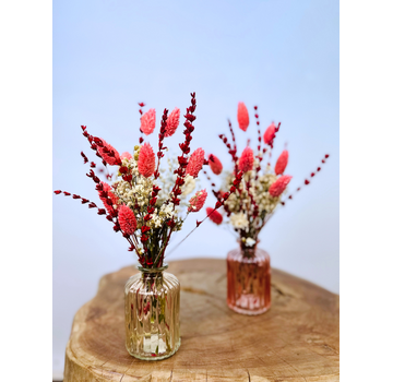 Bouquets secs "Pink Party" incl. vase | 25cm