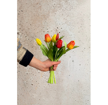 Art tulips "Dutch Splendour" - orange/yellow | 30cm
