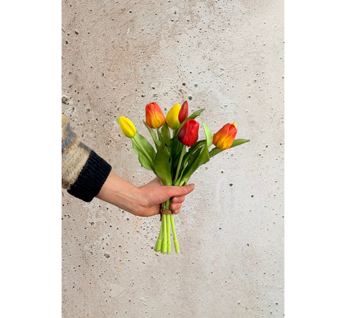 Tulipes d'art "Dutch Splendour" - orange/jaune | 30cm