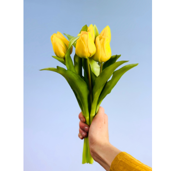 Arte tulipanes "Esplendor holandés" - amarillo | 30cm