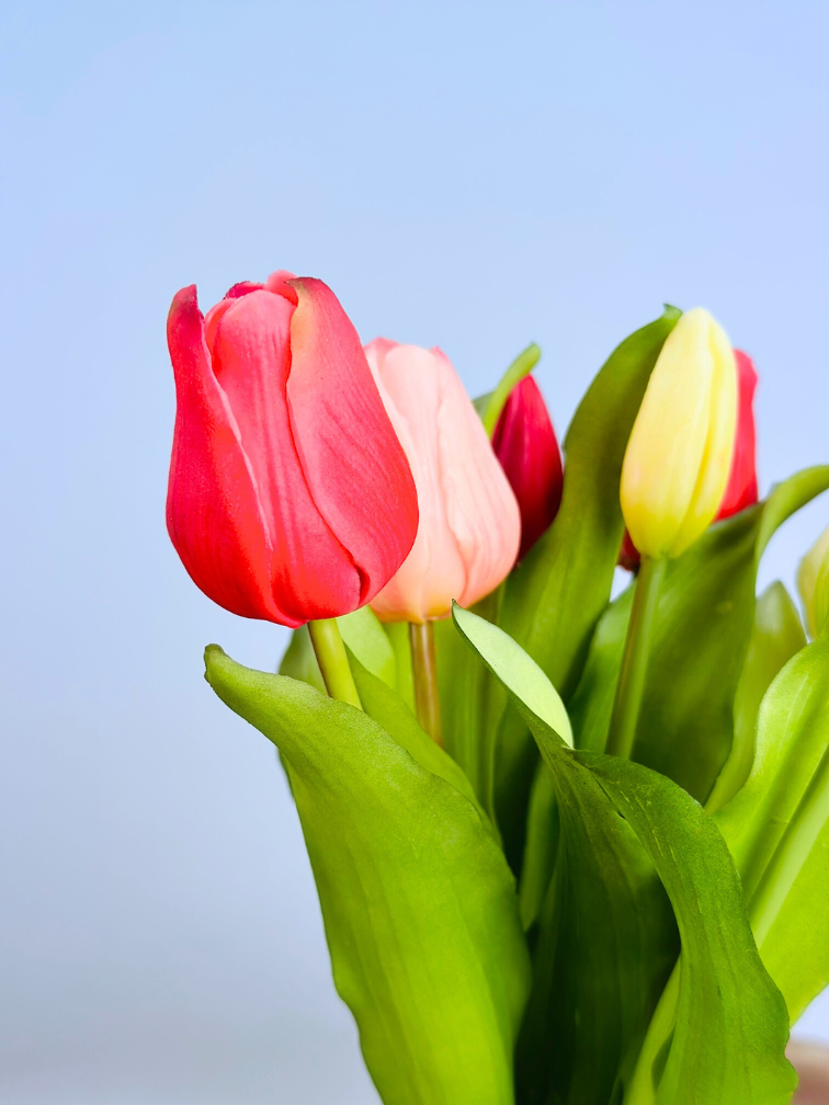 Artificial tulips "Dutch Splendour" - mix of colours | 30cm