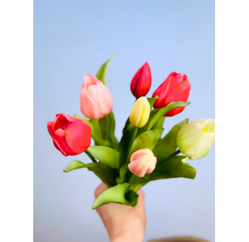 Tulipes artificielles "Dutch Splendour" - mélange de couleurs | 30cm