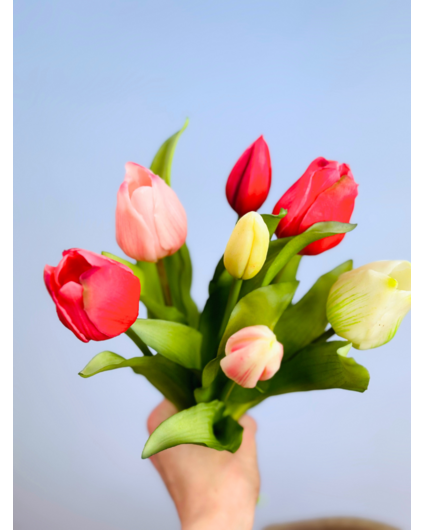 Tulipani artificiali "Dutch Splendour" - mix di colori | 30cm