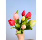 Artificial tulips "Dutch Splendour" - mix of colours | 30cm