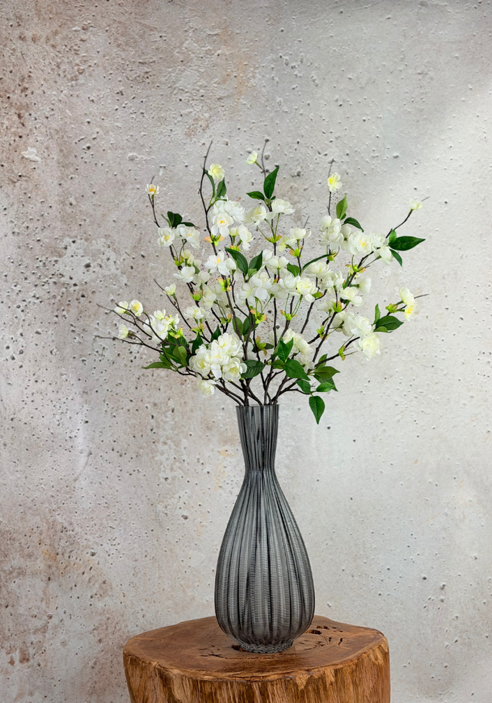 Ramo de seda "Flor de melocotón" - incluye elegante jarrón | 80cm