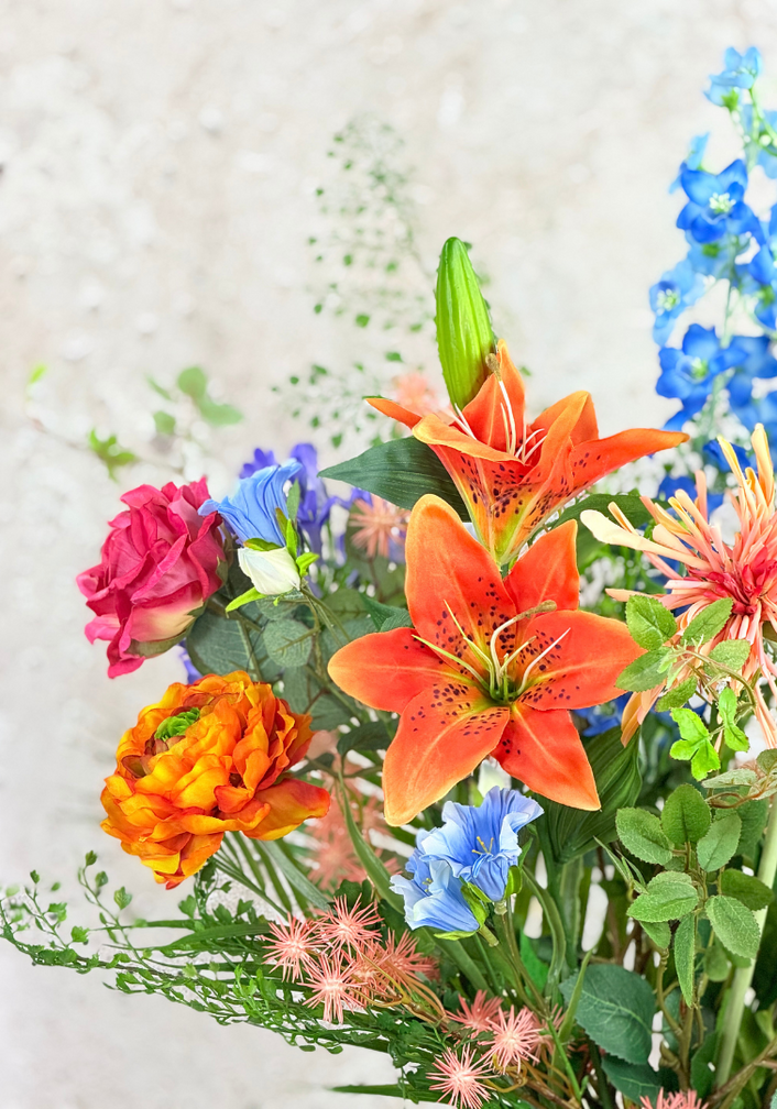 Bouquet de soie "Couleurs lumineuses" | 75cm